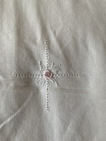 “Laura Ashley” gyönyörü pamut fehér hímzett ágynemü, dupla paplan huzat