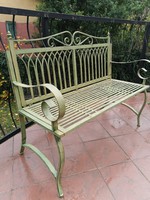 Wrought iron garden bench