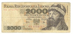 2000 zloty zlotych 1979 Lengyelország 1.