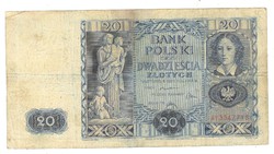 20 zloty zlotych 1936 Lengyelország 1.