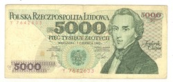 5000 zloty zlotych 1982 Lengyelország 2.