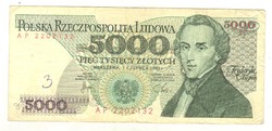 5000 zloty zlotych 1982 Lengyelország 1.