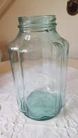Special shape, old large, green mason jar, decorative glass