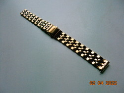 Fossil polished stainless steel gold-plated watch strap with opening structured buckle