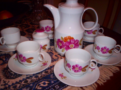Floral coffee pattern, hooded set, crown bavaria