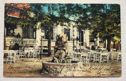 Balatonaliga restaurant and emilia source monostory postcard 1917