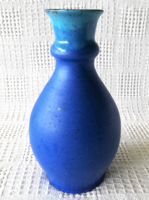 Retro big blue craftsman ceramic vase
