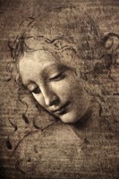 Leonardo da Vinci - la scapigliata - canvas reprint on blindfold