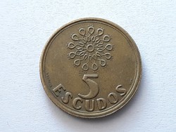 5 Escudos 1997 érme - Portugál 5 escudo 1997 külföldi pénzérme