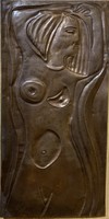 Gyarmathy Tihamér (1915-2005) Álló női akt (1954) című bronz plasztikája /42x21 cm/