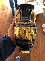 Greek amphora, old, thickly gilded beauty, 22 cm high.