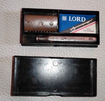 Retro Art Deco Travel Razor Set, Barber Shop Decor Collection. Mofém Safety Razor Device.