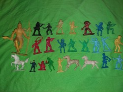 Retro hungarian shopping goods bazaar toy western soldiers indians cowboys according to the pictures