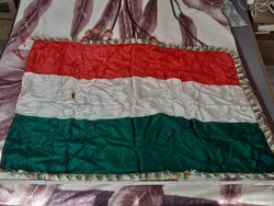 Régi selyem lobogó, zászló, 135x90