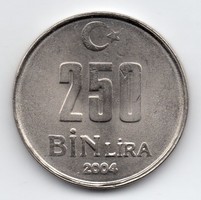 Törökország 250 BIN (ezer) török Lira, 2004
