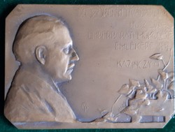Gyula Murányi: dr. Szivadényi Tivadar Masonic, Kazinczy Lodge Plaque 1912