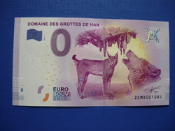 Belgium 0 euro 2017 wolf lynx! Rare memory paper money! Unc
