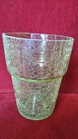 Austrian art deco rrr !!! Cracle glass-broken glass pot is extremely rare !!!