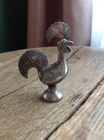 Old silver plated metal portuguese rooster ornament