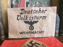 NSDAP náci, horogkeresztes DEUTSCHER VOLKSSTURM WEHRMACHT karszalag