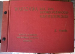 Warszawa személygépkocsi alkatrészkatalógusa 223 224