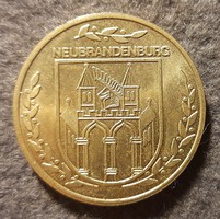 Német NEUBRANDDENBURG emlékérem 1887