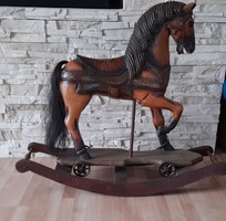 Beautiful antique wooden rocking horse