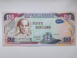 Jamaica 50 dollár 2018 UNC