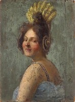 1I058 Nagy Vilmos : Párizsi revütáncos portré 1904