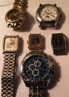 Clock collection, (damaged defective, for repair, for parts.6 pcs. Personal delivery in Budapest xv.