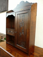 Special antique Art Nouveau wall shelf / small cabinet / etager even on the floor or wall