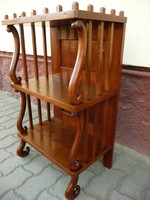Beautiful, antique, rare Art Nouveau walnut bookshelf / etager in beautiful and stable condition