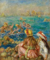 Renoir - bathers - canvas reprint scratch card