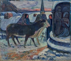 Paul gauguin - Christmas Eve - canvas reprint on blindfold