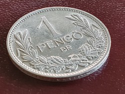 Magyar Királyság gyönyörű ezüst 1 Pengő 1938.(2).
