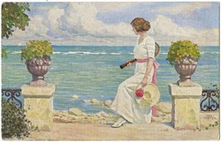 Old Postcards-Régi Képeslapok-Paul Gustav Fischer (1860-1934) festménye-Mon han kommer?-Ő jön?-1918.