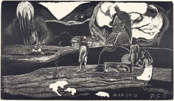 Paul gauguin - maruru - canvas reprint on scratch card