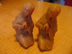 Wax praying female figures