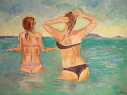 Girls at Lake Balaton (60x80)