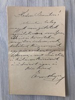 Ernst Ernszt Lajos híres műgyűjtő múzeumalapító autográf levele aláírásával