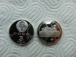 Szovjetunió 2 darab ezüst 3 rubel 1991 PP  2 x 34.56 gramm 900 - as ezüst