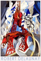 Robert delaunay red eiffel tower paris 1912 french avant-garde painting art poster cityscape