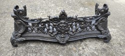 Ornate stove ballast, spark arrestor rococo style piercing fireplace iron stove oven tile stove