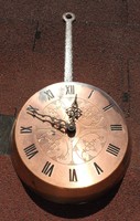 Vintage Engraved Copper Kitchen Pan - Clock, Exactly Goes!
