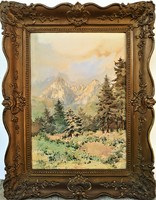 Ilona Barna (1897-1974) Tatra landscape 1926 c. His painting with an original guarantee!!