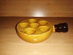 Porcelán nyeles csigasütő edény átm. 12,5 cm (19/d)