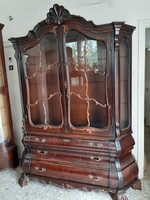 Original farncia baro antique display cabinet 185x220x45cm