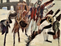 Balogh Ervin (1925 - ) Kórók c. Képcsarnokos festménye Eredeti Garanciával!