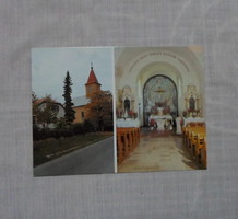 Old Hungarian postcard 1.: Pilisszentkereszt (church)