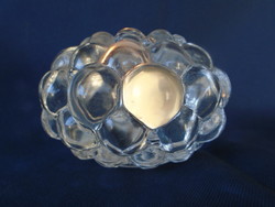Costa Boda thick walled crystal glass candle - midcentury vintage scandinavian design object